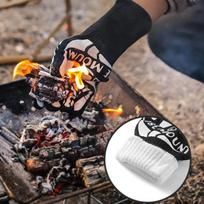 High Temperature Resistant Gloves Anti Scalding Grilling Mitts Non Slip Oven for Camping