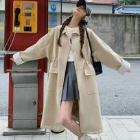 Khaki Windbreaker Women's Mid-length Spring and Autumn New Korean Style British Style Loose Casual Workwear Jacket XL gray