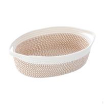 Cotton Rope Basket Desktop Sundries Storage under Shelf for Montessori Toys smėlis