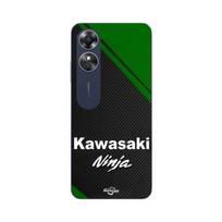 Case for Oppo A17 kawasaki ninja motorcycle logo juoda