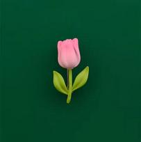 Three-Dimensional Pink Tulip Brooch, High-End Female Japanese And Korean Cute Flower Pin, Niche Design Corsage With Jewelry pink