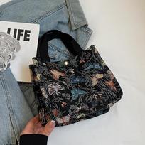 Large capacity commuter tote bag women's canvas bag female college student class fashion shoulder handbag gray