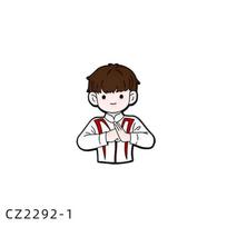 National Ping Sha Head Combination Cartoon Badge Athlete Metal Brooch Clothes Bag Accessories Gift Commemorative Badge