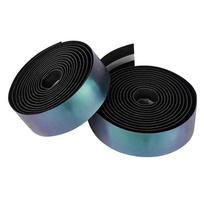 Road Bicycle Handlebar Strap Tie Down Shock Absorbing PU Anti-slip Handlebar Wrap Cycling Gear 1 pair black