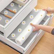 Floral Plastic Shelf Drawer Liner Roll Waterproof, Dust Proof, Non-Slip Kitchen Cabinet Mat Liner - Moisture-Proof Fridge Table Pad ADM 30cm*100cm