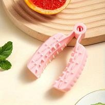 1PC Manual Plastic Kitchen Mandoline Slicer with Finger Protector Guards - Multifunctional Vegetable Potato Onion Garlic Cutter and Grater Utensil pink