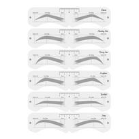 3/6 vnt. Nauji vienkartiniai antakių trafaretai lipdukai Grooming Shaper Šablonas Profesionalus akių makiažo trafaretai Antakiai Grožio Makiažo priemonės 6pcs
