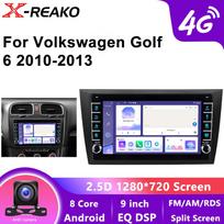 Android 13 Carplay Auto For VW Volkswagen Golf 6 2008 2009 2010 2011 2012 2013 2014-2016 Car Radio Multimedia Stereo Player 4G 8Core GPS 8 core 4GB+64GB blue