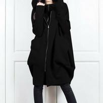 Women Hoodie Coats Autumn Winter Fake Two Pcs Zip Up Long Pocket Sweatshirts Oversized XXXXXL juoda