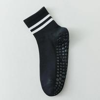 Yoga Socks Women Professional Silicone Non-slip Pilates Socks Casual Striped Cotton Indoor Floor Gym Fitness Dance Sports Socks juoda