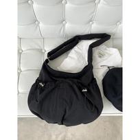 Korean Edition Nylon Casual Crossbody Bag Fashionable Lazy Style Shoulder Bag Personalized Drawstring High End Pleated Cloud Bag 39 30 9cm juoda