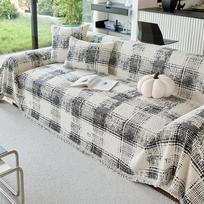 Sofa užvalkalas Svetainės Chenille Havajietiškas Dryžuotas Languotas Sofa Antklodė Visų sezonų Stovyklavimas Iškylos Sofa Dangalas 180x130 white