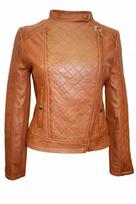 Brown Genuine Biker Handmade Women's New Lambskin Stylish Jacket Soft Leather S ruda