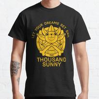 Summer Men Fashion Casual Short Sleeves Thousand Sunny Black Tees Oversized T-shirts S mėlyna