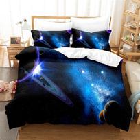 Starry Sky Bedding Set Planet Duvet Cover 3d Bedding Fashion Design Decoration King Duvet Cover Set Double Bed Set Bedding Sets UK Single 135x200cm&set