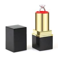 Portable Mini Lipstick Jewelry Packaging Box Rotating Ring Storage Creative Pendant Organizer Box Wedding Gift Boxes Luxury Necklace Box Decoration