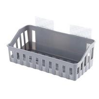 Universal Bathroom Hanging Rack Wall Storage Shelf Corner Basket Organizer ARI pilka spalva