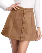 Women's Tan Suede Leather Skirt Handmade Stylish Fashioanble Short Skirt Party S gelsvai ruda