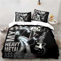 3D Cartoon Futuramas Bender Poster Bedding Set Sheet King Twin Double Child Bedding Set Mircofiber or Polyester Duvet Cover Set 70x133cm 2pcs gray