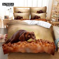 Cute Husky Duvet Cover Set, Fashion Dog Bedding Set, Soft Comfortable Breathable Duvet Cover, For Bedroom Guest Room Decor EU single(135x200cm) beige