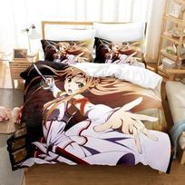 3D Print Anime Sword God Domain Bedding Sets Duvet Cover Set With Pillowcase Twin Full Queen King Bedclothes Duvet Cover 70x133cm 2pcs