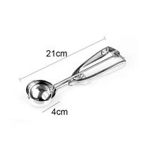 New Kitchen Ice Cream Mash Potato Scoop Stainless Steel Spoon Spring Handle Kitchen Accessories Wholesale 3 Size for Choose white