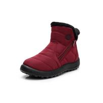 2024 Nauji moteriški sniego batai Botas Mujer Invierno Madingi Vandeniui atsparūs Ankle Boots Žieminiai Lauko Neslystantys Šilti Užtrauktuku Botines 35 raudona