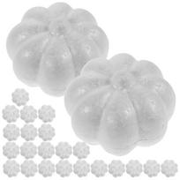 24 Pcs Foam Pumpkin Carving Supplies DIY Artificial Ornament Simulation Decor Decorations Halloween Vivid Craft 8.50X8.50X6.00CM balta