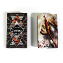 Gražios žvėries taro kortos 78 kaladžių Oracle English Visiions Divination Edition Borad žaidimai gray