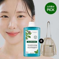Klorane Aquamint Deep Cleansing Cooling Shampoo 400ml Special (+Net Bag) white