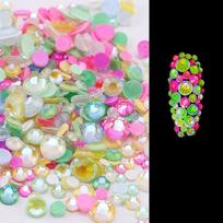 Flat-Bottomed Nail Drill, Luminous Rhinestone Ss6-Ss30 Multi-Size Mixed Package, Fluorescent Drill Mixed 250 luminous diamonds SS6-SS30