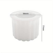 Pasidaryk pats cementinis gipsinis žvakių indelio silikoninis liejimo forma aromaterapiniam gipsui, vertikaliai dryžuotas žvakių puodelio silikoninis liejimo forma