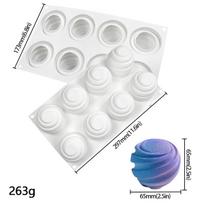 Rotating Planet Chocolate Silicone Mold DIY Geometric Round Magic Ball Jelly Aromatherapy Candle Mold Home Decor Cake Ornament