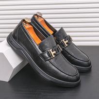 Retro vyriška suknele Batai Brogue Style Vakarėlis Odiniai Oficialūs Batai Vestuviniai Batai Vyriški Plokštieji Odiniai Oksfordo Slip on Fashion Loafers 46 6 juoda