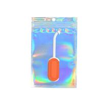 2-in-1 Orthodontic Teether Braces Extractor Detachable Durable Food Grade Orthodontic Bite Adhesive Portable Braces Extractor orange gray