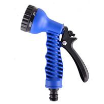 Watering Gun Garden Nozzle Hose Nozzle Adjustable Nozzle Water Gun Car Lawn Hose Multifunction Garden High Pressure Sprayer blue