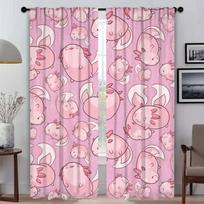 Cute Axolotl Modern Living Room Curtains 2 Pieces Blackout Curtain Partition Home Interior Curtains for Camera Shades Kitchen W50xH70cmx2pcs-CL
