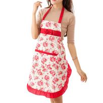 Lady Bowknot Waterproof Kitchen Cute Apron ARI raudona