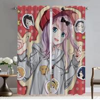 Chika Kara Kita Otoko Elegant Room Curtains 2 Pieces Window Curtain Partition Curtains for Bedroom Halloween Decoration Shades W50xH70cmx2pcs-CL