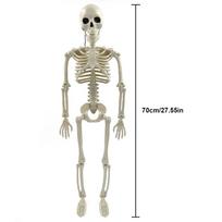 40/70/90cm Helovino žmogaus kaukolė skeletas apsėstas namas pakabinamos dekoracijos siaubas baisus judantys sąnariai dekoratyvinė didelė kaukolės skulptūra gray