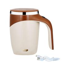 Stainless Steel Lazy Coffee Stirring Cup Automatic Stirring Cup Magnetic Rotating Electric Milk Cup Mug Cup One Size kava