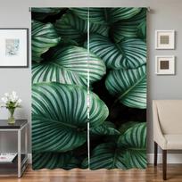 Home Interior Kitchen Curtains for Living Room 2 Pieces Blackout Curtains Door Curtain Leaves Partition Bedroom Decoration Shade W50xH70cmx2pcs-CL