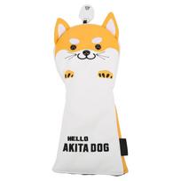 Golfo lazdos galvutės apsauga Mielas gyvūno formos medinės galvutės apsauga su numeriu Nr. 5 white