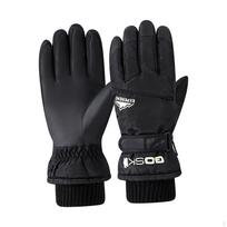 Winter Gloves Lined Warm Mittens Ski for Motorcycling Outdoor Sports Skating Black Women