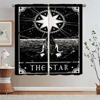 Read the Tarot Cards Blackout Tulle in Kitchen Curtains Cheap Things With Free Shipping for Home Chiffon Curtain Tiebacks Curls W50xH70cmx2pcs-CL