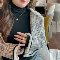Large Size German Velvet Turtleneck Bottoming Shirt for Women Autumn and Winter Brushed Plus Velvet Pile Collar Versatile Top That Can Be Worn Outside S