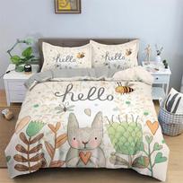 Dog Print Pug Retriever Corgi Dog Duvet Cover Microfiber Cute Pet Animal Queen Quilt Cover for Girls Boys Kids Room Decorations 135x200cm 2pcs white