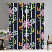 Elegant Room Curtains 2 Pieces Yellow Daisy Flower Blackout Curtains for Camera Halloween Decoration Window Curtain Partition W50xH70cmx2pcs-CL