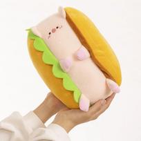 Sandwich Pig Plush Toy Cartoon Stuffed Animal Hug Pillow Plush Doll Anime Figure Soft Cushion Girls Birthday Gift 15cm