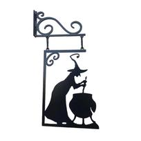 Classic Witch Silhouette Metal Garden Sign – Durable And Exquisite Craft Garden Corner Sign pots